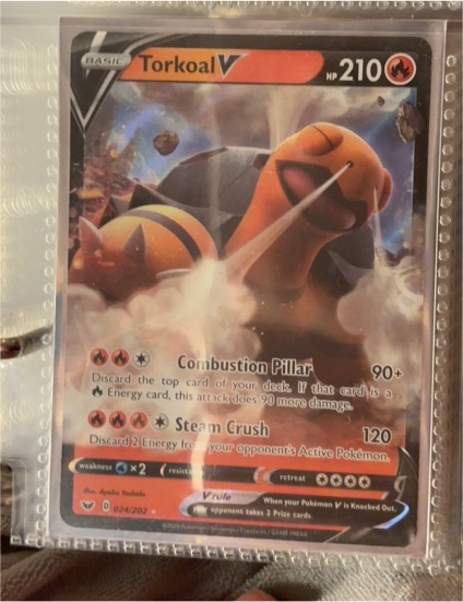 2020 Pokémon Sword & Shield #024 Torkoal V — front