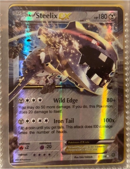 2016 Pokémon XY Steam Siege #67 Steelix EX — front
