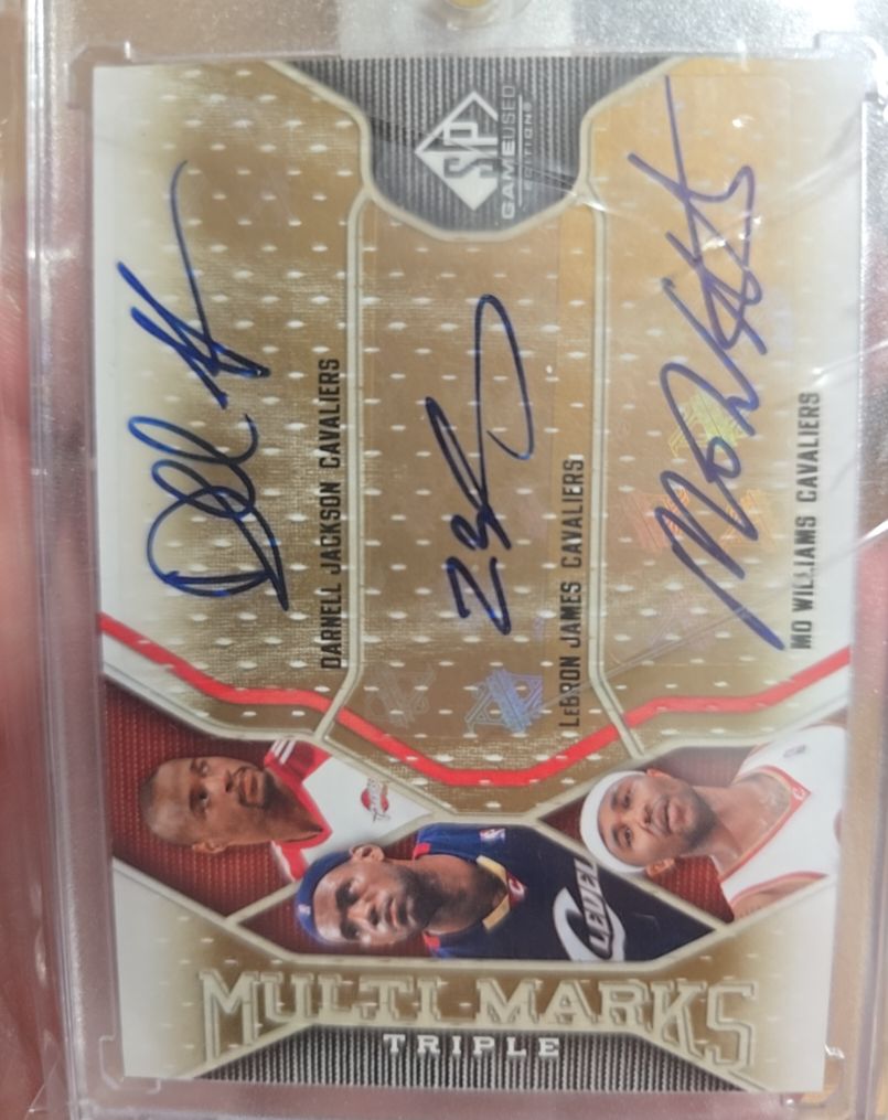 2009 SP Game Used Multi-Marks Triple #MT-DMJ Darnell Jackson / LeBron James / Mo Williams — front