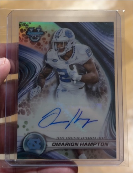 2024 Bowman Best University #BOA-OH Omarion Hampton — front