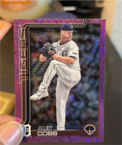 2025 Topps Series 1 Alex Cobb Pink Holo Foil — front