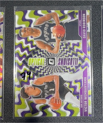 2024-25 Donruss Optic Optical Illusions #5 Victor Wembanyama David Robinson — front