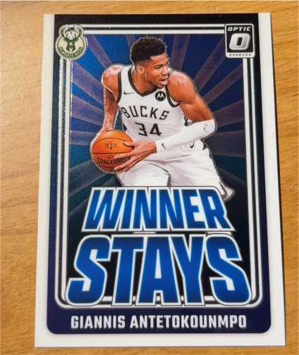 2024-25 Donruss Optic #4 Giannis Antetokounmpo Winner Stays — front