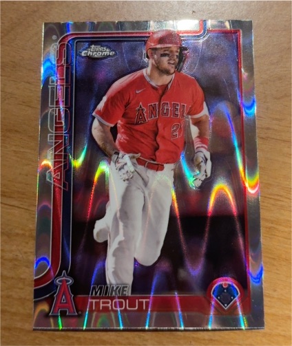 2025 Topps Chrome #100 Mike Trout — front