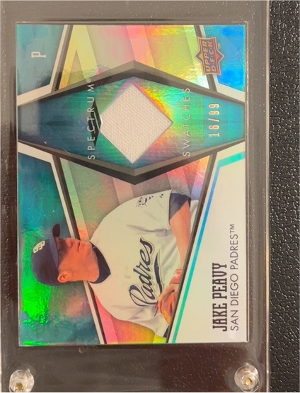 2008 Upper Deck Spectrum Spectrum Swatches #P Jake Peavy — front
