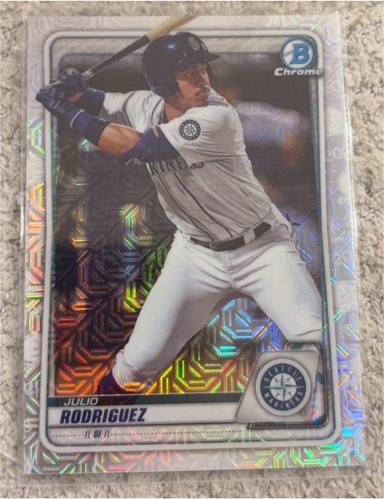 2020 Bowman Chrome #BCP-19 Julio Rodriguez — front