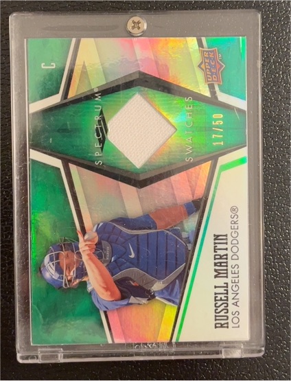 2008 Upper Deck Spectrum Swatches #SS-RM Russell Martin — front