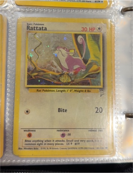 1999 Pokémon #61 Rattata Base Set — front