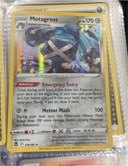 2022 Pokémon Sword & Shield Silver Tempest #119 Metagross — front