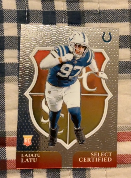2024 Panini Select #15 Laiatu Latu Select Certified Rookies — front