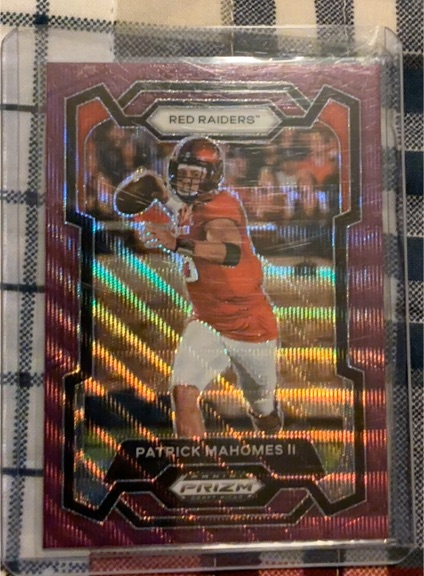 2023 Panini Prizm Patrick Mahomes II Red Raiders Red Ice Prizm — front