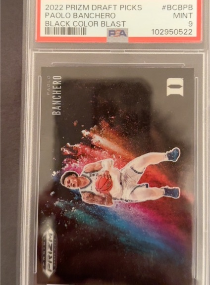 2022 Panini Prizm Draft Picks #BCBPB Paolo Banchero Black Color Blast — front