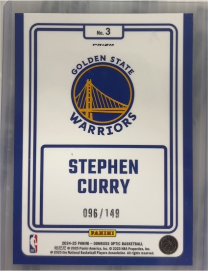 2024-25 Panini Donruss Optic Basketball #3 Stephen Curry — front