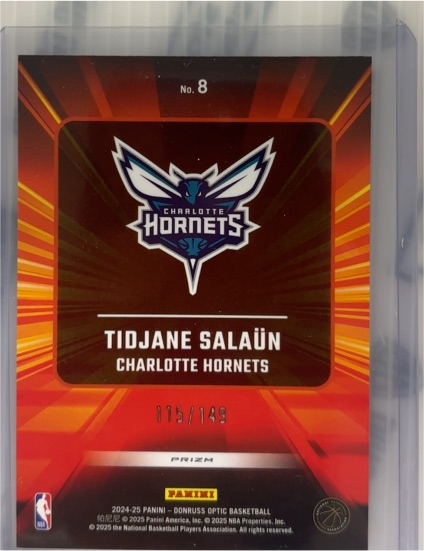 2024-25 Panini Donruss Optic Express Lane #8 Tidjane Salaün — front