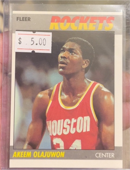 1987 Fleer #80 Akeem Olajuwon — front
