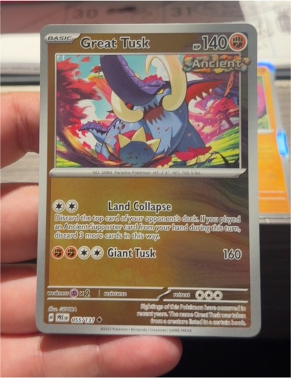 2025 Pokémon Prismatic Evolutions #055 Great Tusk — front