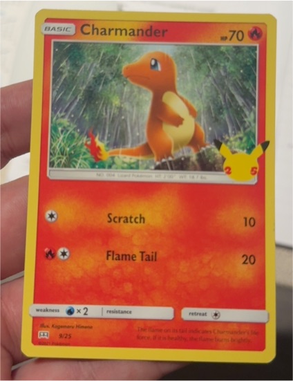 2021 Pokémon 25th Anniversary McDonald's Promo #9 Charmander — front