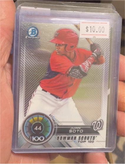 2018 Bowman Chrome Scouts Top 100 #BTP44 Juan Soto — front