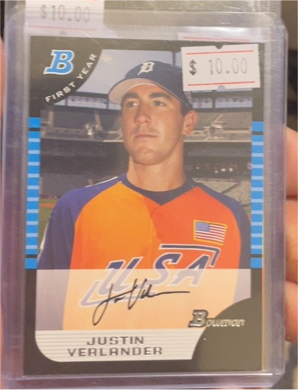 2005 Bowman Draft Picks & Prospects #BDP129 Justin Verlander — front