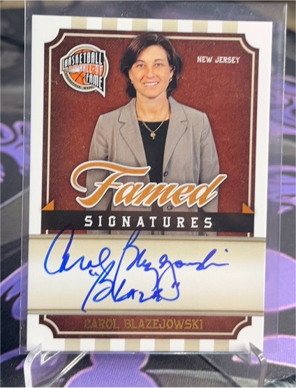 2010 Panini Hall of Fame #CB Carol Blazejowski Famed Signatures — front