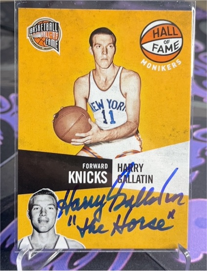 2010-11 Panini Hall of Fame Monikers Harry Gallatin — front