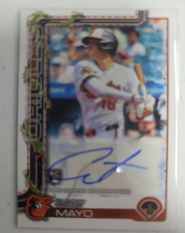 2025 Topps Holiday #PA-CM Coby Mayo — front