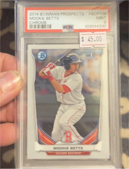 2014 Bowman Prospects Chrome #BCP109 Mookie Betts — front