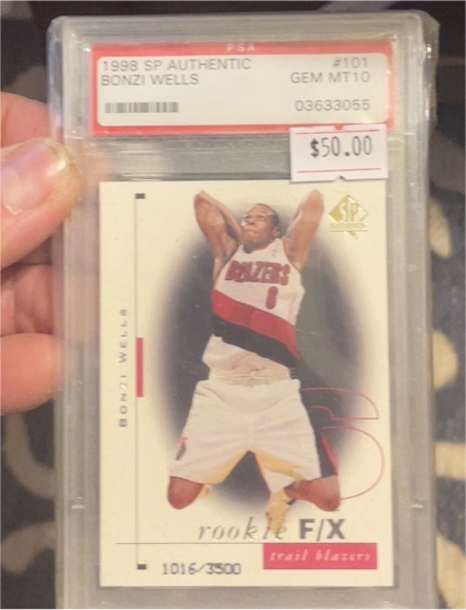 1998 SP Authentic #101 Bonzi Wells Rookie F/X — front