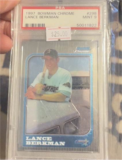 1997 Bowman Chrome #298 Lance Berkman — front