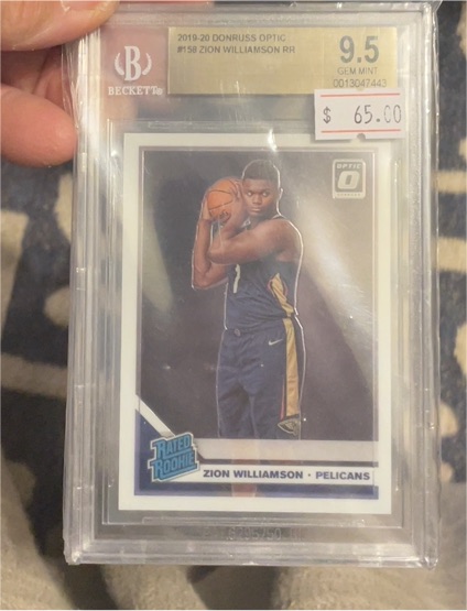 2019-20 Donruss Optic #158 Zion Williamson Rated Rookie — front