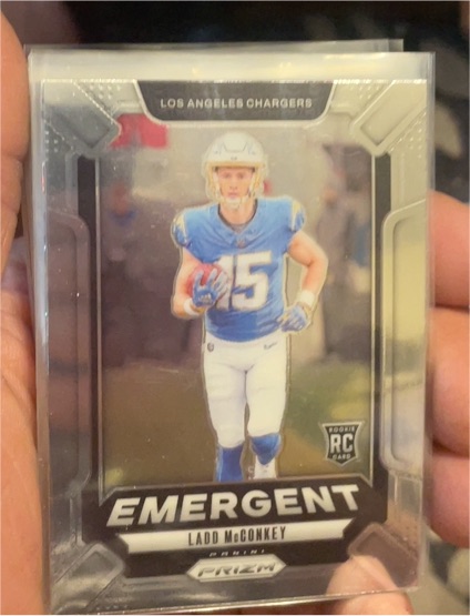 2024 Panini Prizm #13 Ladd McConkey Emergent Rookie Card — front