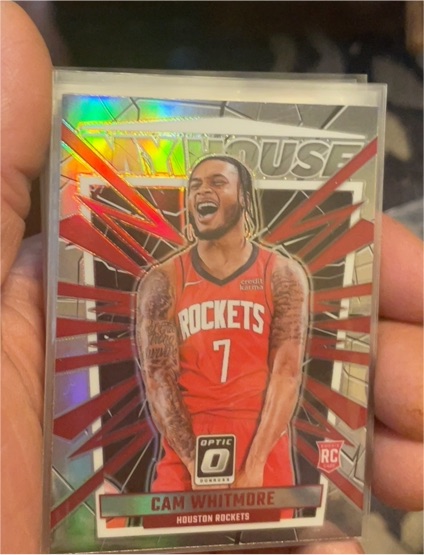 2023-24 Donruss Optic #12 Cam Whitmore My House Houston Rockets — front