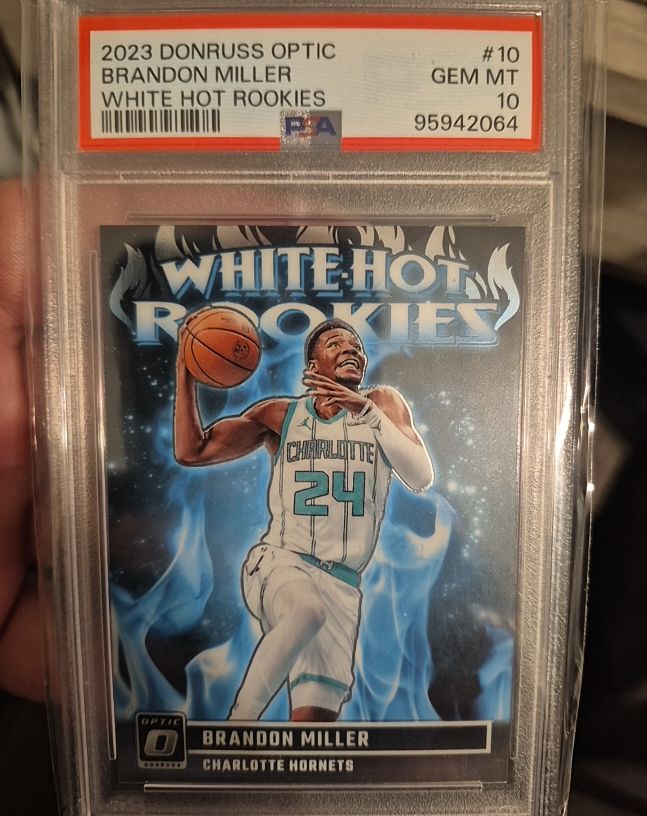 2023 Donruss Optic #10 Brandon Miller White Hot Rookies — front