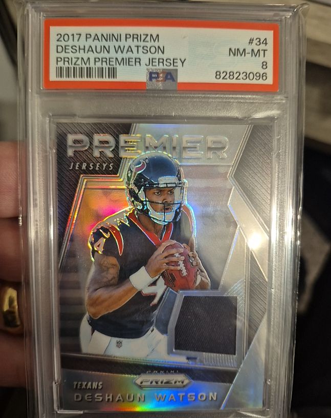 2017 Panini Prizm #34 Deshaun Watson Premier Jersey — front
