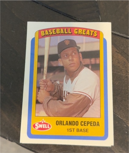 1990 Swell Baseball Greats #28 Orlando Cepeda — front