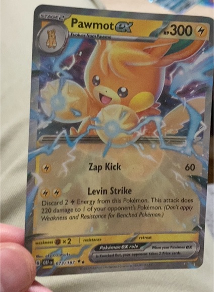 2023 Pokémon SV03: Obsidian Flames #073/197 Pawmot ex — front