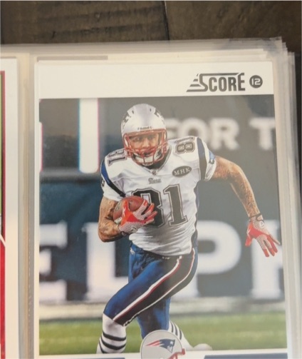 2012 Score #151 Aaron Hernandez — front