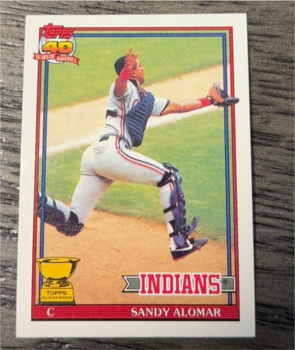 1991 Topps #165 Sandy Alomar Jr. — front
