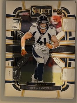 2023 Panini Select Concourse Silver Prizm Die-Cut #30 Drew Sanders — front
