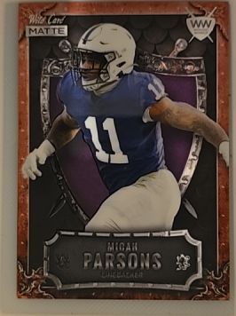 2021 Wild Card Matte Weekend Warrior #MWW-18 Micah Parsons — front
