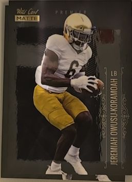 2021 Wild Card Matte #MBC-35 Jeremiah Owusu-Koramoah — front