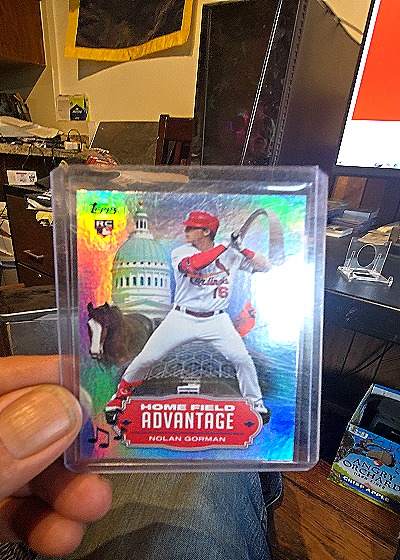 2023 Topps Series 1 #HA-1 Nolan Gorman Home Field Advantage — front