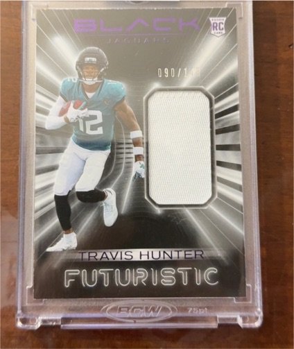2025 Panini Black #FUT-THR Travis Hunter — front