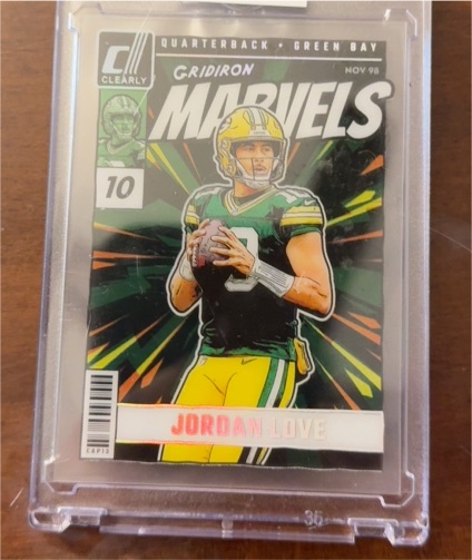 2024 Panini Donruss Clearly Gridiron Marvels #10 Jordan Love — front