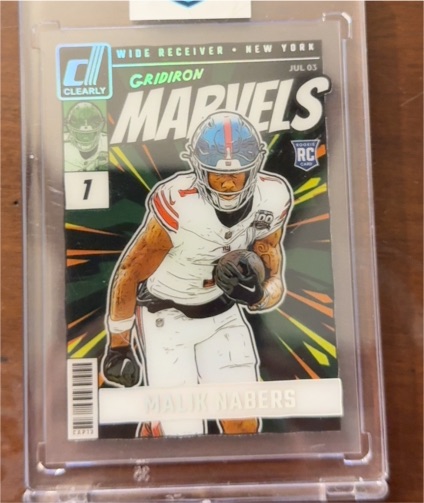 2024 Donruss Clearly Gridiron Marvels #1 Malik Nabers — front