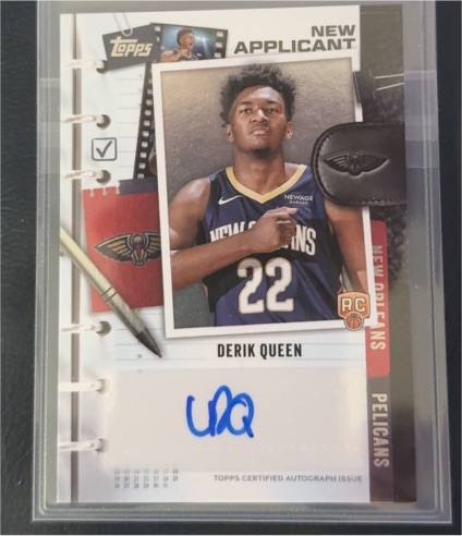 2025-26 Topps #NA-DK Derik Queen New Applicant Rookie Auto — front