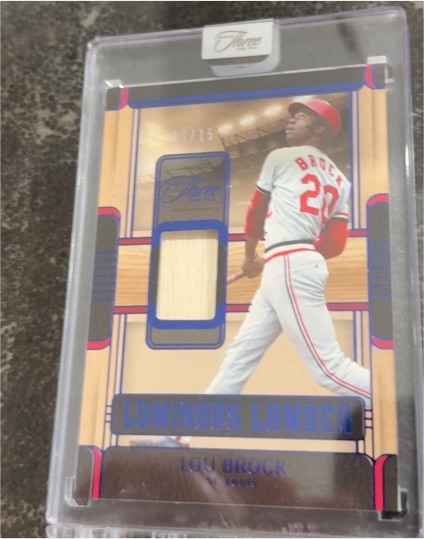 2025 Panini Three & Two Luminous Lumber #Luminous Lumber Lou Brock — front