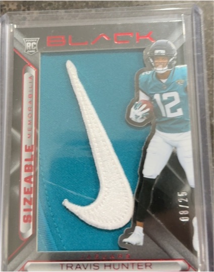 2025 Panini Black FOTL Sizable Memorabilia Travis Hunter — front