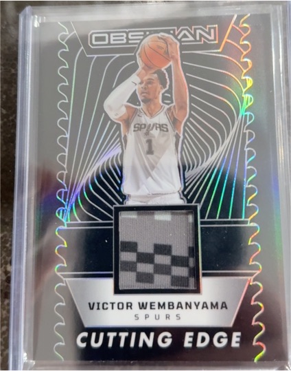 2024-25 Panini Obsidian #CE-VWS Victor Wembanyama Cutting Edge Patch — front