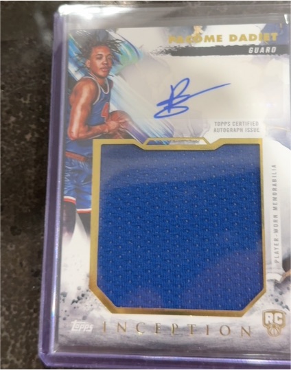 2024-25 Topps Inception #RJR-PD Pacome Dadiet Rookie Jumbo Relic Autograph — front